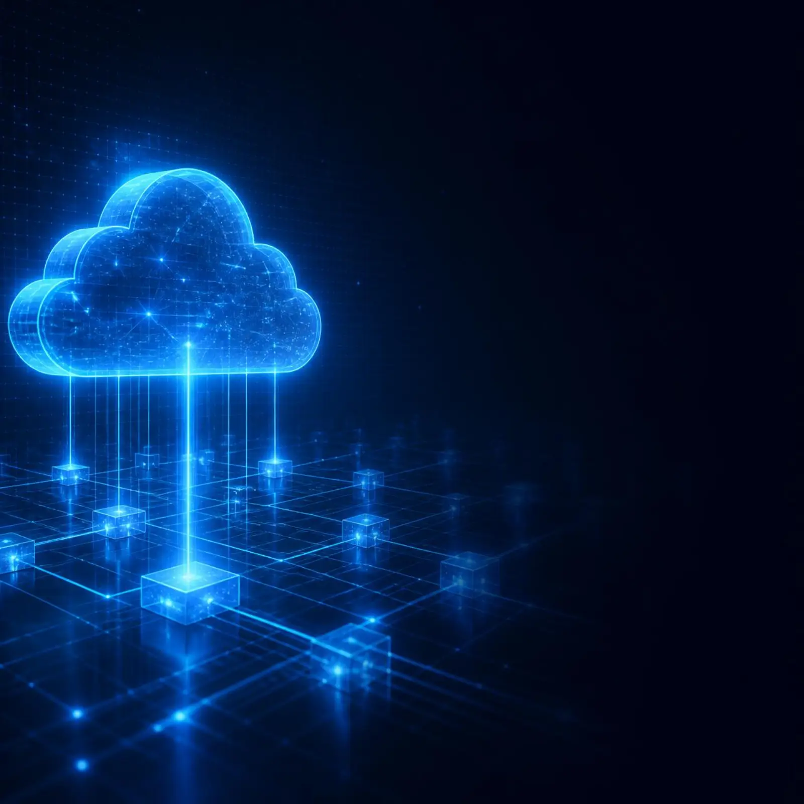 Cloud cloud operations network with connected nodes and data flows
