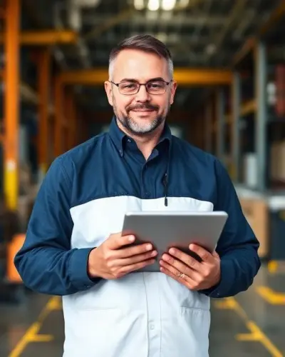 Manufacturing supervisor on the factory floor