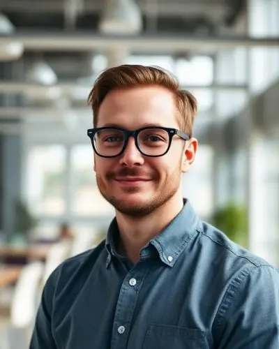SaaS product leader in an open-plan office